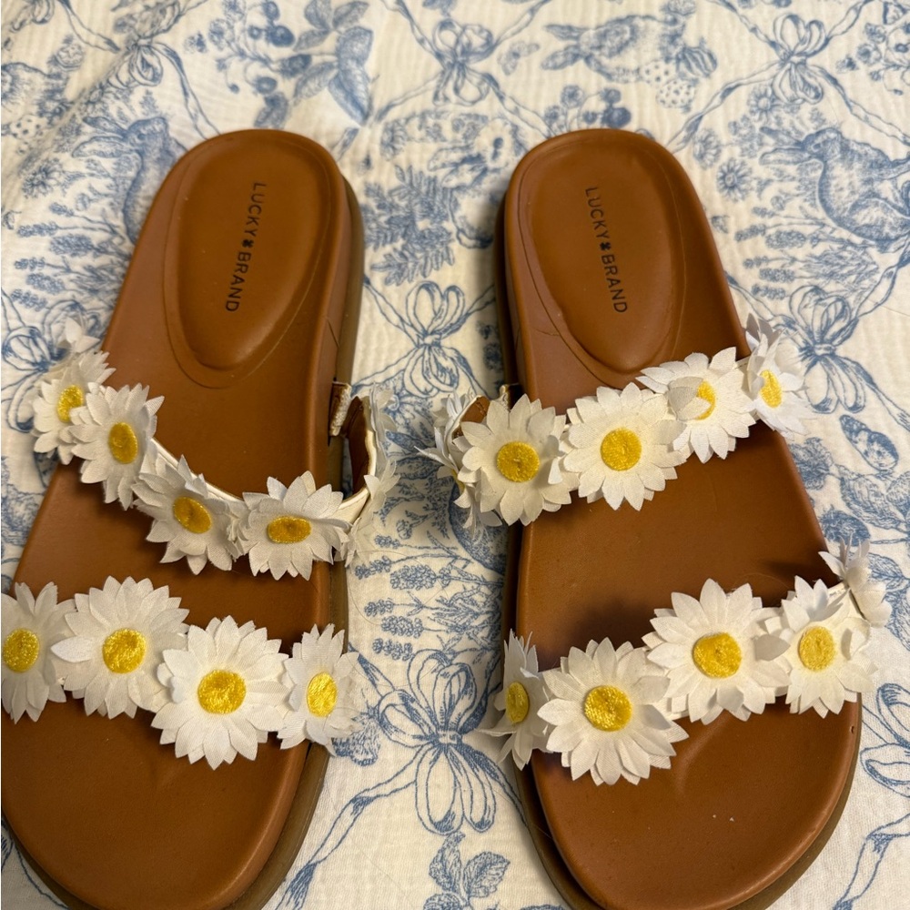 Lucky Brand Women's Daisy Sandals - White and Yellow